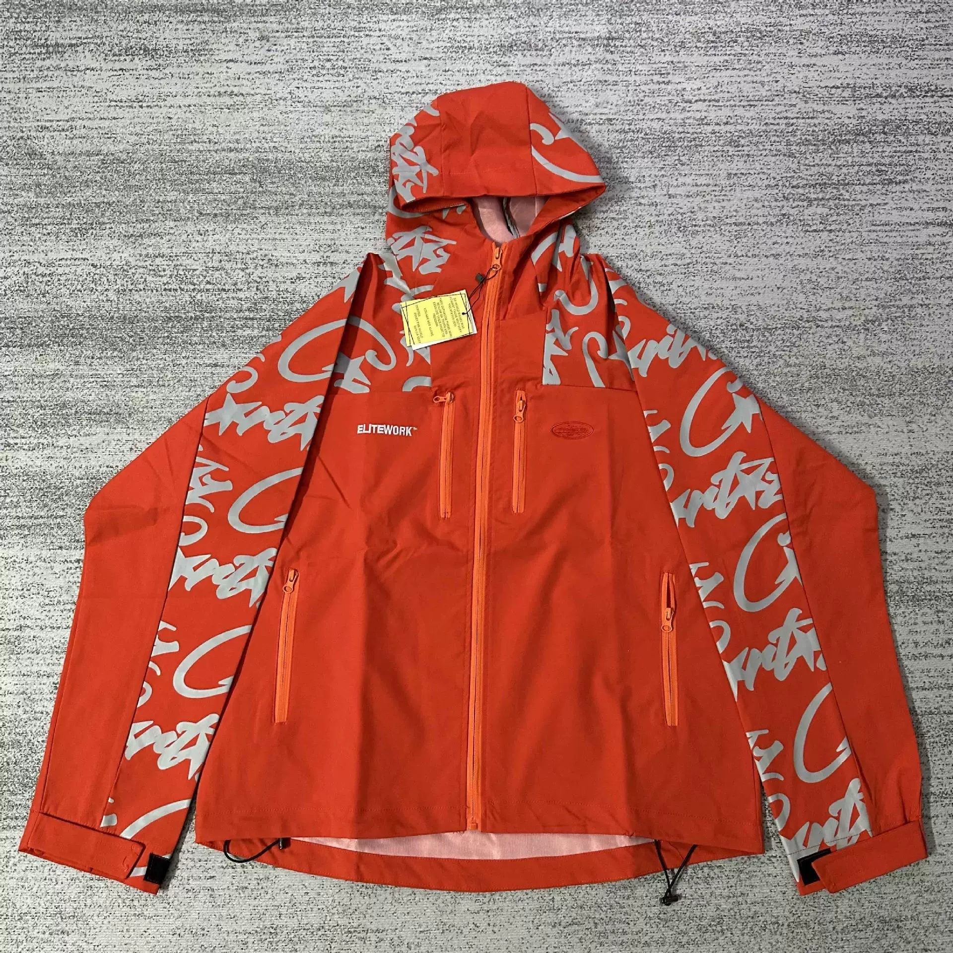 Corteiz soft shell Elitework waterproof windbreaker reflecting jacket connecting demon island jacket