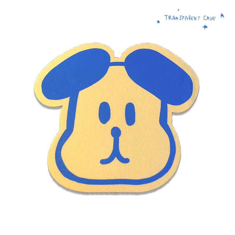 Transparent cave cheese puppy mouse pad original design decorative gift