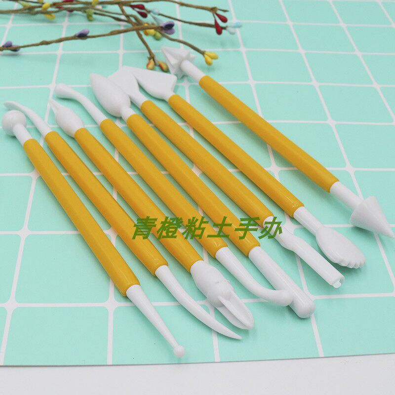 Ultra light clay colour mud 8 pieces of 16 head soft pottery clay plastic paper clay knife handmade DIY making tool accessories 