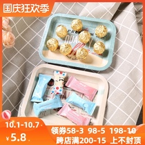 Melon seed plate snack storage plate Nordic simple iron plate candy plate creative household cake snack baking utensils