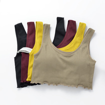 Yoga room gym wear vest sports chest cushion underwear wooden ear Autumn New