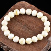 Raw ore Russian material pewter bracelet porcelain white bone china gold porcelain white demon flower single circle round beads old shape finger twist natural fidelity