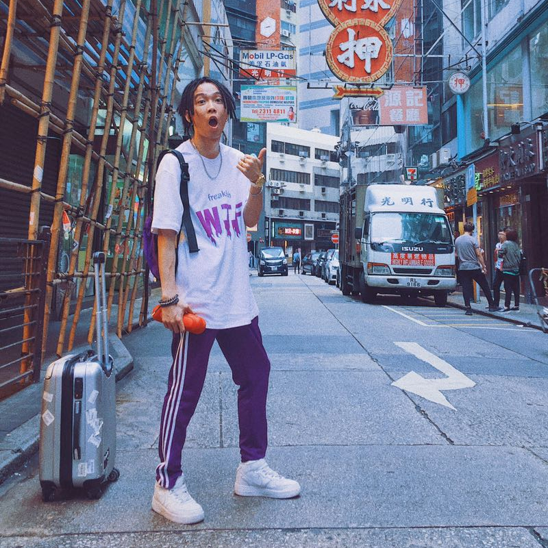 Harajuku phong cách đàn ông và phụ nữ quần thể thao tt với cùng một đoạn cam hip hop quần lỏng lẻo ba, retro ins siêu quần cháy