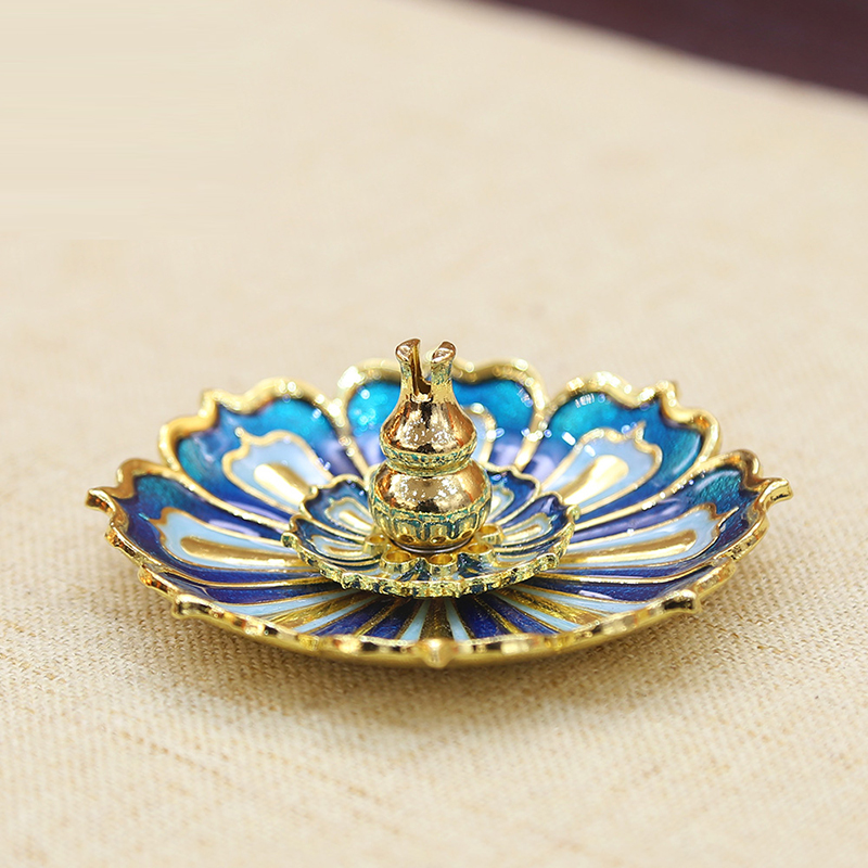 Copper Jude lotus multi-purpose incense plate incense line incense incense insert gourd base incense tray incense rack incense gift box