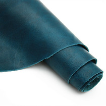 Cowhide leather first layer dark blue chameleon retro oil wax leather sofa bedside soft bag seat whole fabric