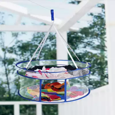 Double-layer thickened drying basket drying net closed underwear sweater tiled drying net drying basket drying socks net pocket