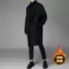 Windbreaker men's medium and long version of the Korean version of the trend handsome wool coat men's winter thickened long version of the British wind coat