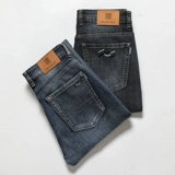 Демисезонные джинсы для отдыха, рабочие штаны, средняя посадка, свободный прямой крой