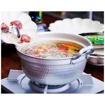 Cooking good hand Japanese imported Hokuriku aluminum silver hammer pattern household small hot pot soup pot steamer steamer steamer