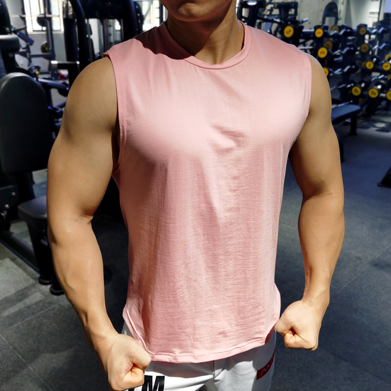 Sports Vest Men's Summer Loose Ventilation Speed Dry Elastic Casual Kan Shoulder Running Basketball Fitness Training Sleeveless T-shirt