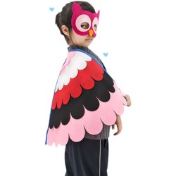 Children's owl peacock bird wings cloak felt three-dimensional cartoon animal phoenix oriole costume props