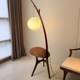 Medieval Coffee Table Floor Lamp Retro Grapefruit Solid Wood Side Table Living Room Lamp Designer Wabi-Sabi Style Fishing