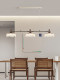 2025 New Mid-Century Style Living Room Lamp Main Light Walnut Color Dining Room High-End Eye Protection Lamp Creative Water Drop Chandelier