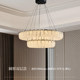 Post-modern minimalist living room chandelier cloud glass designer round French light luxury villa restaurant master bedroom lighting