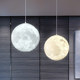 Nordic 3D Printed Moon Chandelier Large Planet Lamp Earth Lamp Kindergarten Chandelier Round Ball Children's Room Bedroom Chandelier