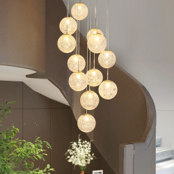 Loft Apartment Chandelier Modern Minimalist Villa Light Luxury Duplex Corner Long Staircase Chandelier 2022 New Model