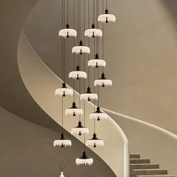 Juhuang Simple Modern Staircase Chandelier Duplex Stairwell Chandelier Loft Apartment Chandelier Led Smart Villa Light