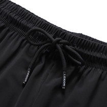 Summer ice silk shorts mens gats up the pituitary semi-cut pants fattener running speed dry 50% pants breathable pants