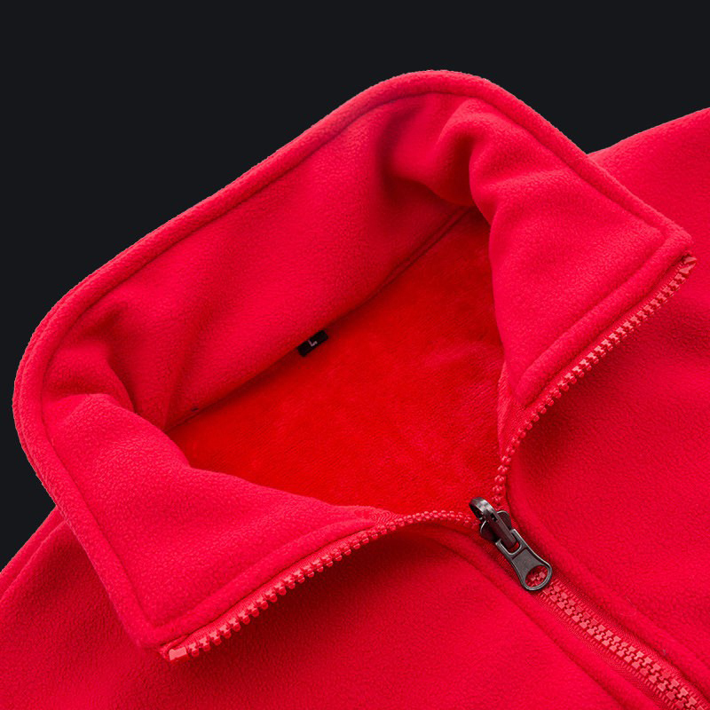 Fleece Jacket for Men, Extra Large, Double-Sided Fleece, Sports Cardigan, Thickened Coral Fleece, Women's Top, Outdoor Fleece Jacket