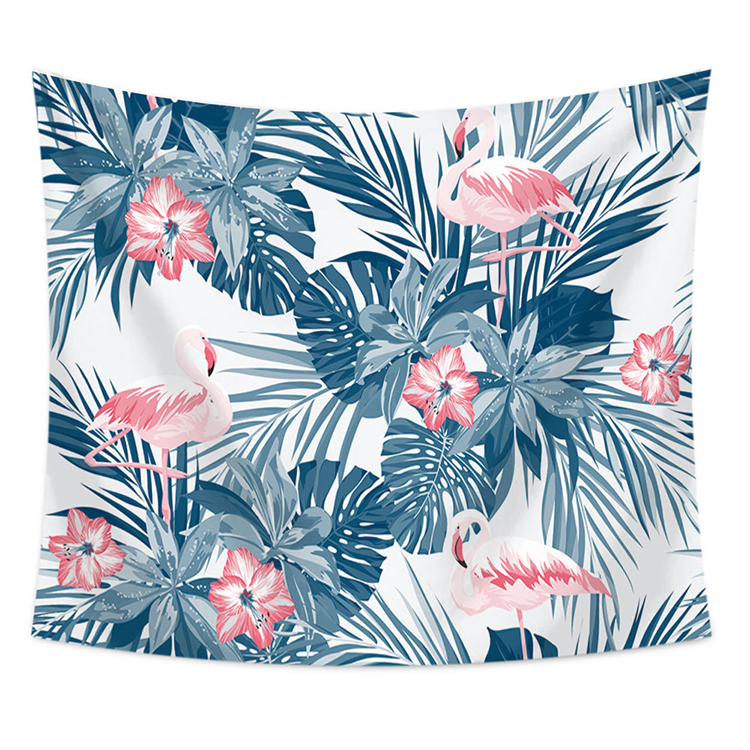 Tấm thảm flamingo lưới màu đỏ neo vải nền chụp ảnh lớn vải nền Bắc Âu treo vải B & B trang trí thảm treo tường mandala