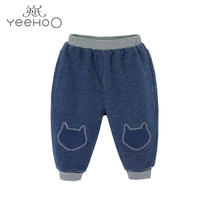 British boys winter padded trousers Soft and comfortable warm foot pants baby sports pants 11093235