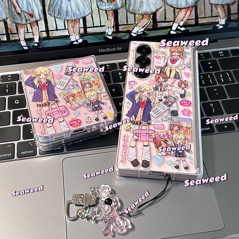 Seaweed Shibuya Hot Girl Samsung Foldable Phone Case Zflip6 Huawei Purax Original Design Zfold8