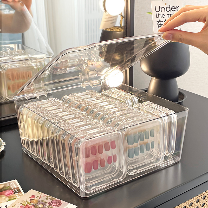 Nail Storage Box, Nail Tips Display and Organizing Packaging, Special High-Grade Transparent Acrylic Nail Packaging Box