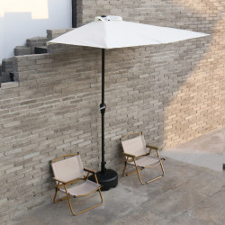 Outdoor Wall-Mounted Half-Awning Rectangular Balcony Garden Liftable Courtyard Outdoor Green Plant Sunshade Umbrella Canopy