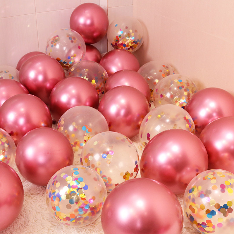 Net red sequined metal balloon decoration Birthday year 100-day feast full moon Kindergarten mall decoration