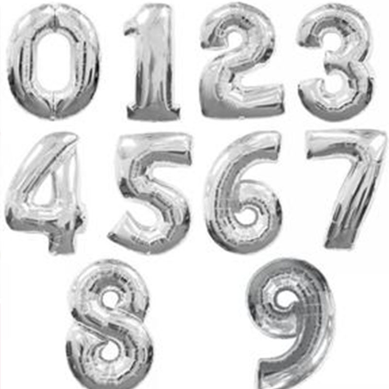 16 inch gold and silver digital aluminum film balloon festival wedding birthday celebration decoration balloon