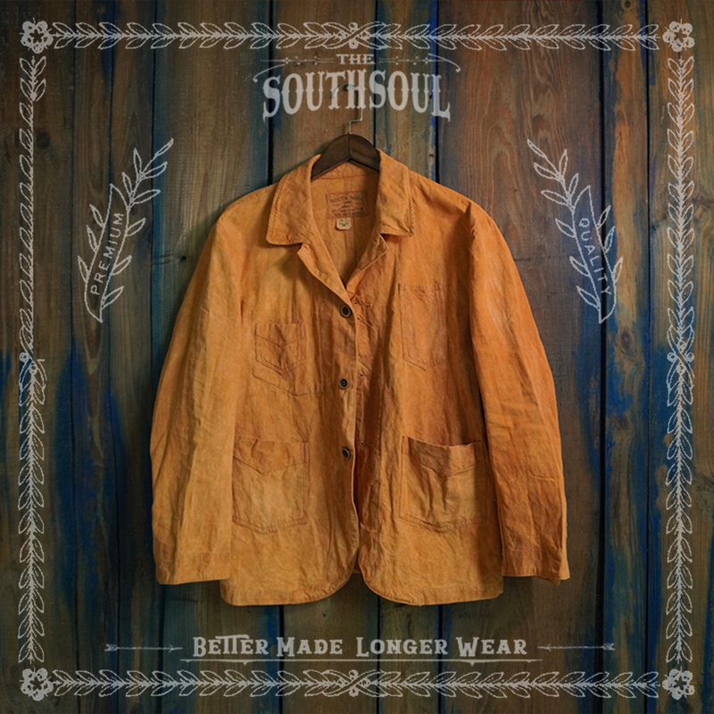 Spring New Pure Cotton Handmade Plant-Dyed Mud-Dyed Workwear Jacket, 0 Additives, 0 Silicone Oil, Grass and Wood Dye Red Mud Color Coat Spring New Pure Cotton Handmade Plant-Dyed Mud-Dyed Workwear Jacket, 0 Additives, 0 Silicone Oil, Grass and Wood Dye Red Mud Color Coat