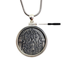 Everyone has a dead 999 pure silver retro coin necklace original antique skull pendant