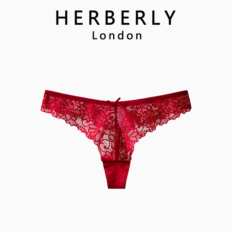 British Herberly Sexy Petal Breathable Underwear for Women with Bow Lace Pure Desire Style Seamless Thong British Herberly Sexy Petal Breathable Underwear for Women with Bow Lace Pure Desire Style Seamless Thong