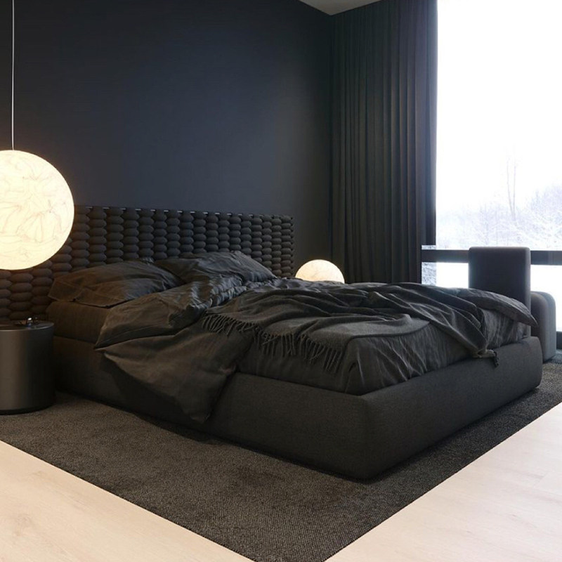 No bedside bed fabric bed homestay Japanese style tatami big bed small apartment storage bed light luxury hotel backless bed