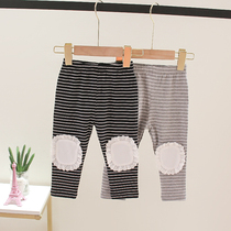 Girls leggings Spring and Autumn wear foreign style girls pants Childrens slim thickening baby leggings Baby trousers