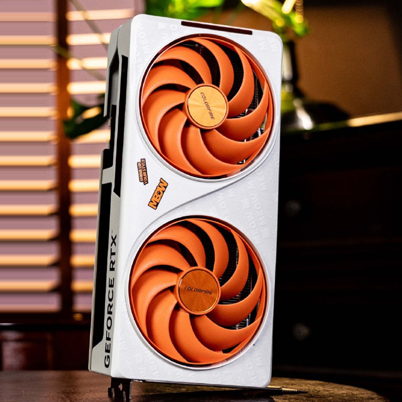 Colorful Orange Cat Pc U5 230F I5 12400F 13400 14600Kf 5060Ti 5060 Graphics Card Computer Pc DIY Assembly Gaming All-In-One Desktop Computer Complete Set