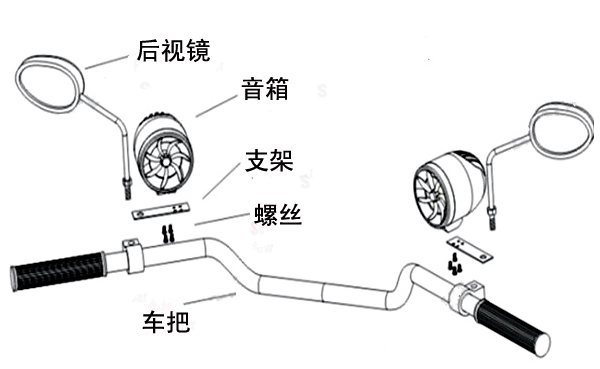 Gốc xe điện xe máy báo động chống trộm không dây điều khiển từ xa thẻ mp3 đa chức năng âm thanh xe hơi