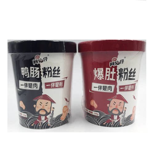 Abese Duck Intestines Pink Silk Sour Spicy Powder Keg Powder Keg Fan Acid Spicy Powder Convenient Quick Food Whole Box 6 Barreto