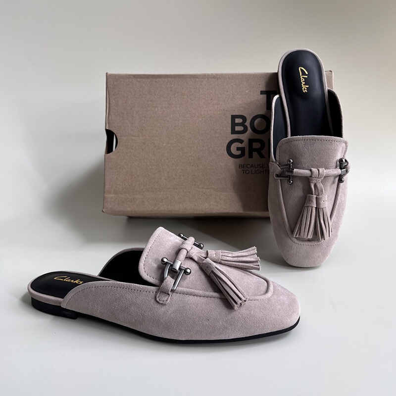 Clarks Women's Shoes Spring and Autumn Closed-Toe Slippers Mules Breathable Flat Sandals Pure2 Trim Clarks Women's Shoes Spring and Autumn Closed-Toe Slippers Mules Breathable Flat Sandals Pure2 Trim