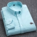 Mùa thu cotton oxford áo sơ mi nam dài tay kinh doanh bông giản dị cộng với phân bón XL áo không có thủy triều nóng