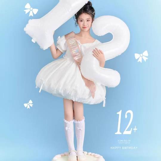 女童晚礼服大童高端轻奢小众女孩生日公主裙儿童主持人钢琴演出服