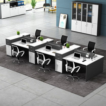 Office table minimalist modern screen station with cabinet staff table 2 persons before and after 4 6 staff table and chairs combination