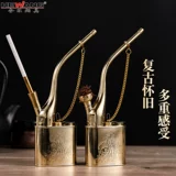 Латунный портативный мужской кальян, подарок на день рождения