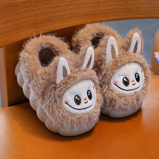 拉布布拖鞋儿童棉拖鞋秋冬季亲子拖鞋软底男女童可爱居家保暖棉鞋