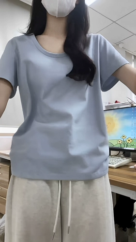 Цветная футболка для отдыха, в корейском стиле, свободный крой