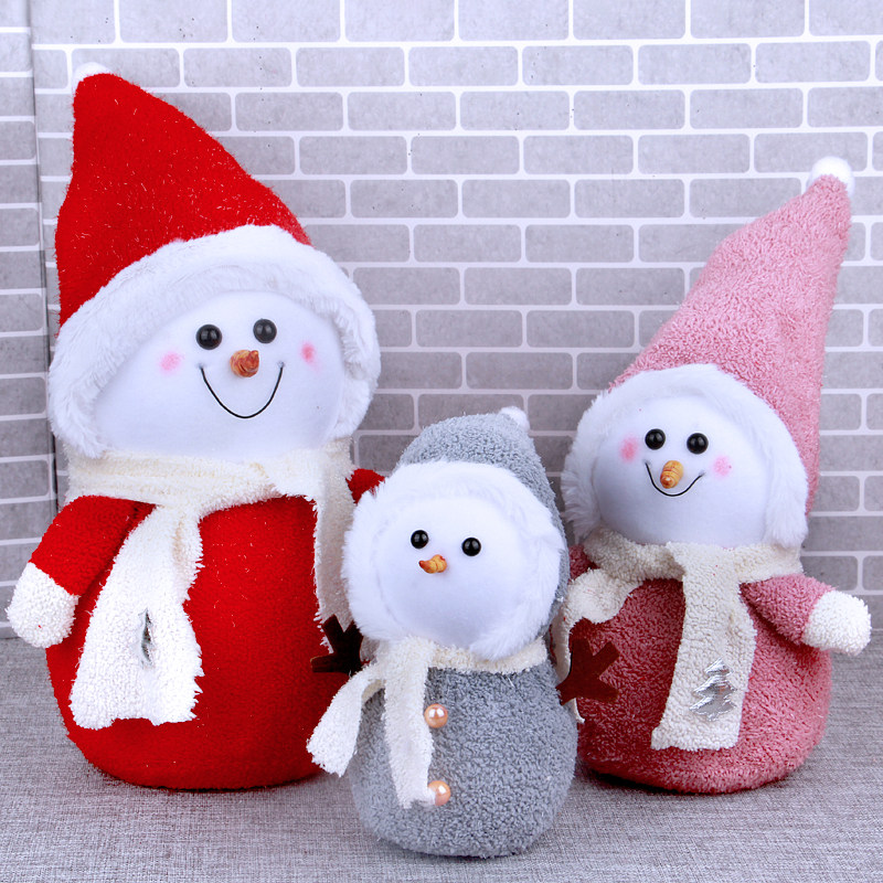 Christmas Snowman Doll Cozy Snowman Paparazzi Suit Hotel Mall Shop Window Scene Placement Snowman Doll Props