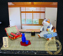 Japanese Tradition And Style Handmade Drunk Home Cat Great Uncle Cute Micro Landscape Decoration Pendulum
