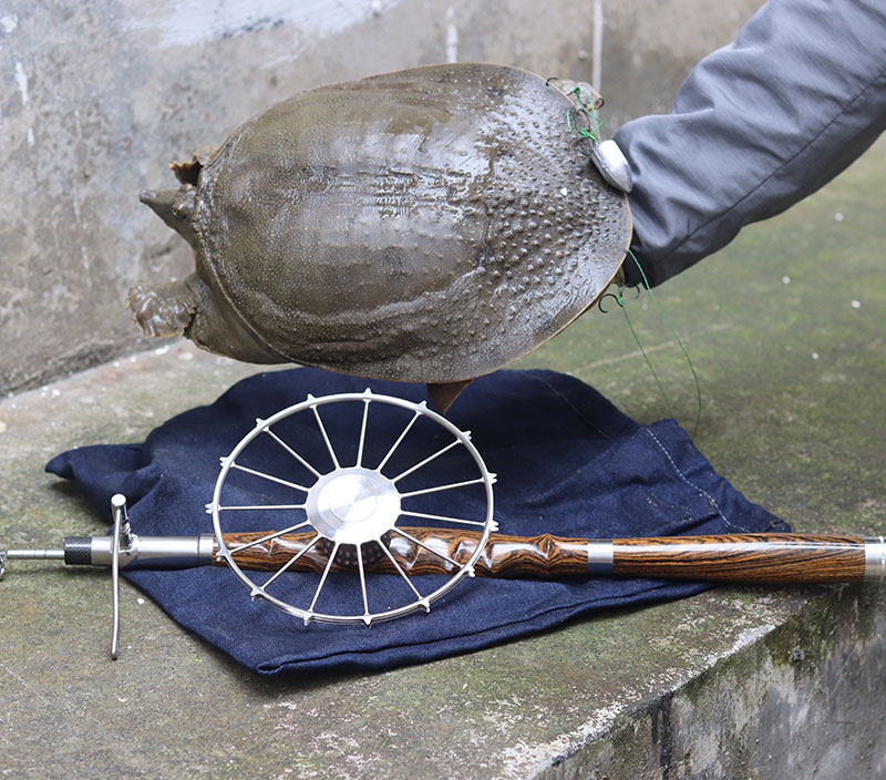 Море удочкой 大师黄花梨甲鱼枪全套异性手把甲鱼竿打鳖竿猎甲挂鱼团鱼杆 Master mark