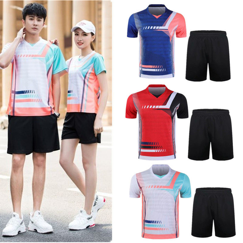 Speed Dry New Volleyball Outfit Suit Team Wear Short Sleeve Sportswear Badminton Breathable Men and Women's Volleyball Contest Training