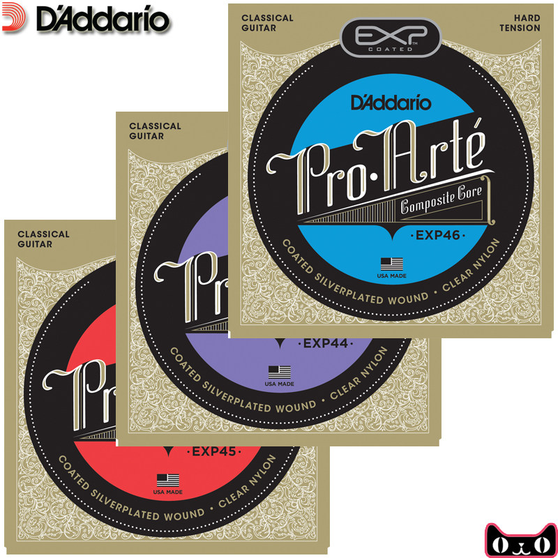 American DAddario Daddario Standard EXP45 High Tension EXP46 44 Coated Classical Guitar Strings